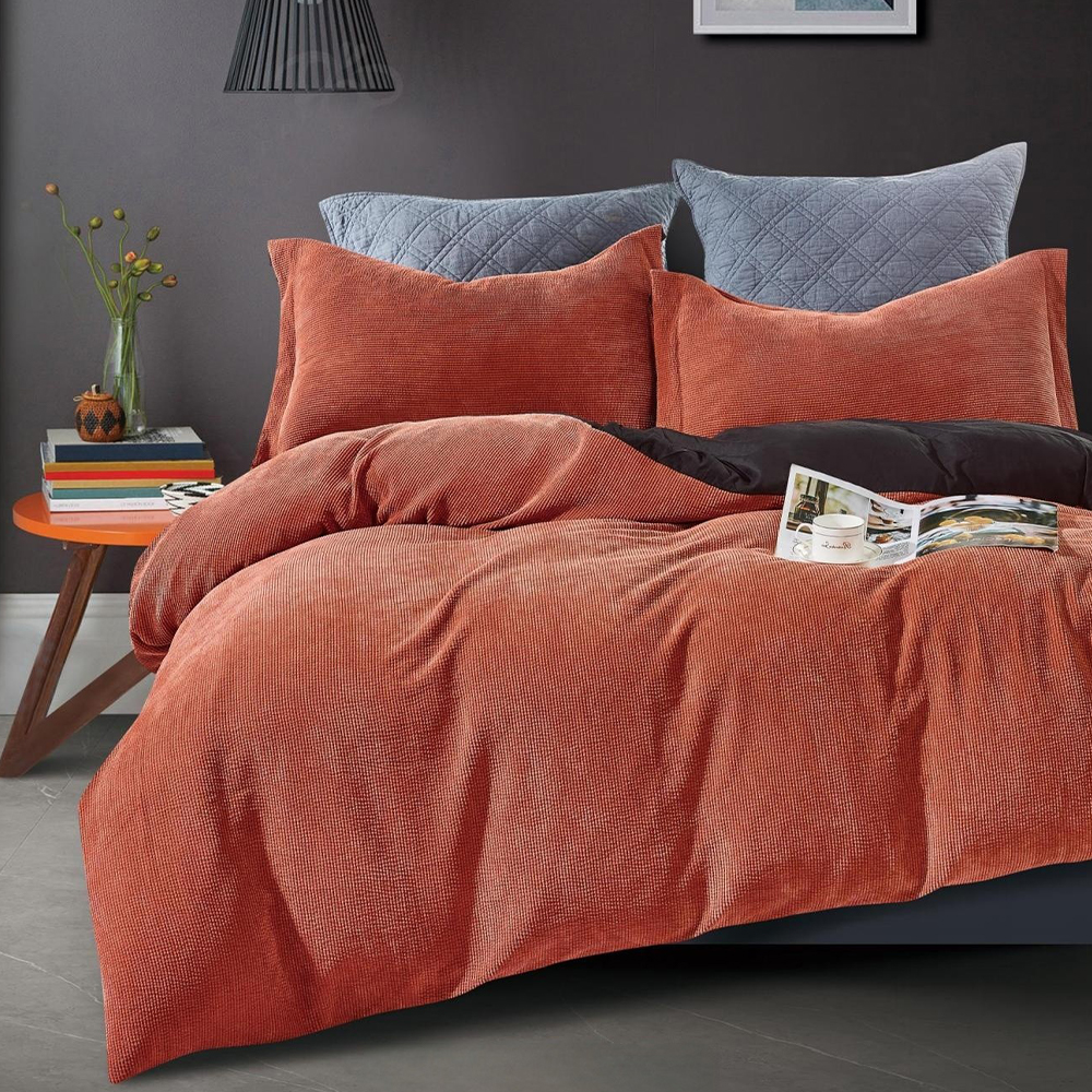 Amaris Ribbad Manchester Påslakan Quilt Cover Set Sängkläder Set