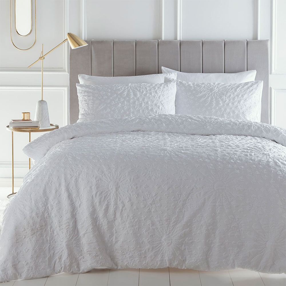 Juniper präglad texturerat modernt påslakan Quilt Cover Set Sängkläder Set