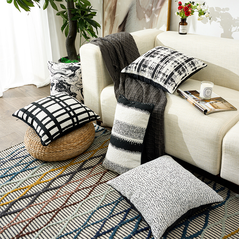 Lyxig chenille texturerad deco kudde