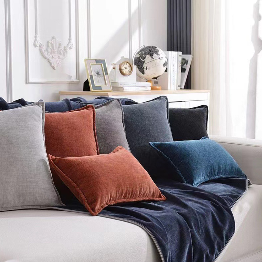 Lyxig chenille texturerad deco kudde