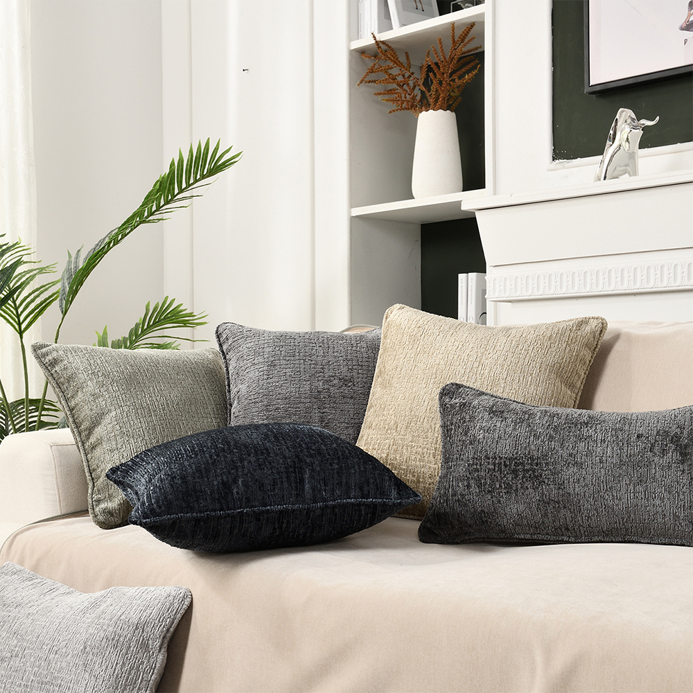 Lyxig chenille texturerad deco kudde