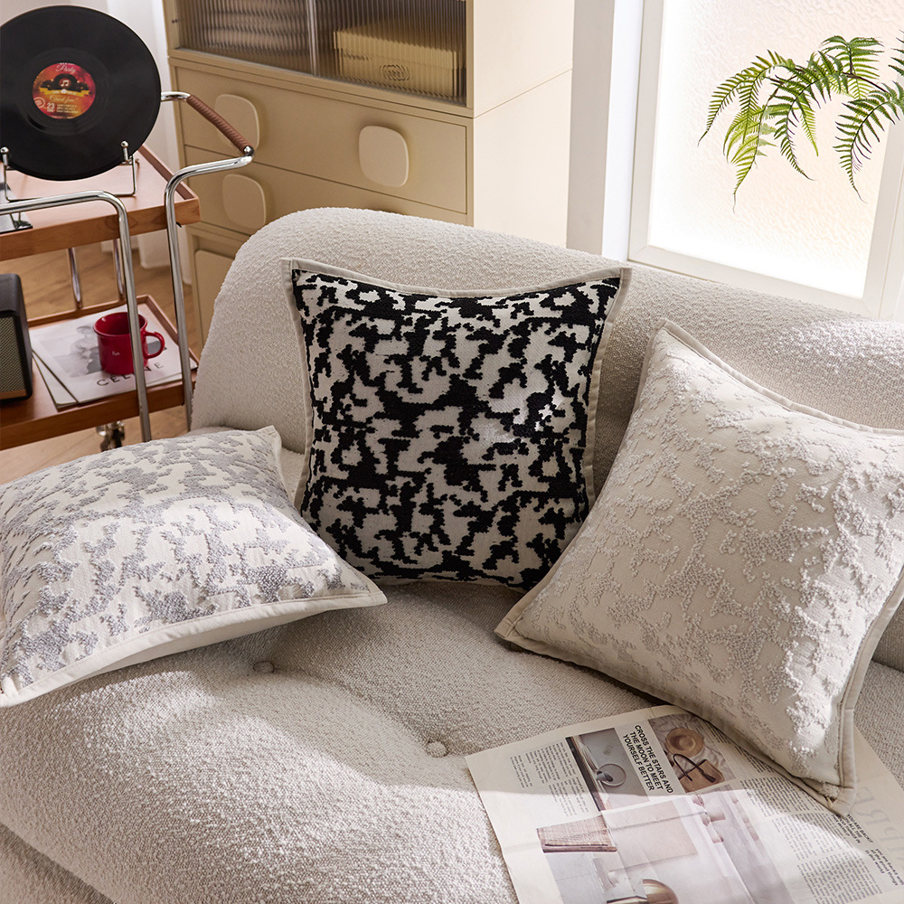 Lyxig chenille texturerad deco kudde