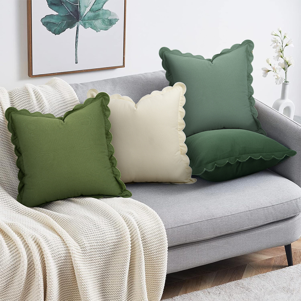 Scalloped kudde deco kudde